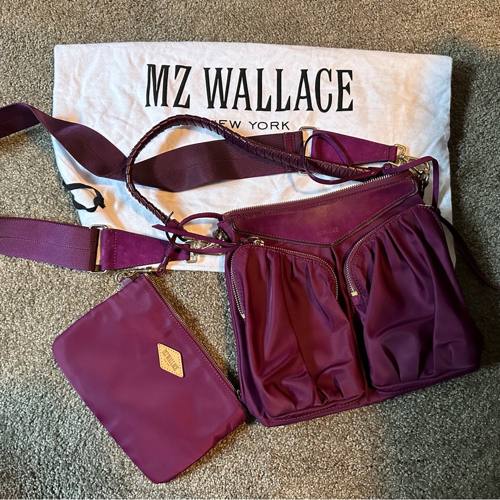 MZ Wallace Elderberry Thompson Hobo Crossbody Bag